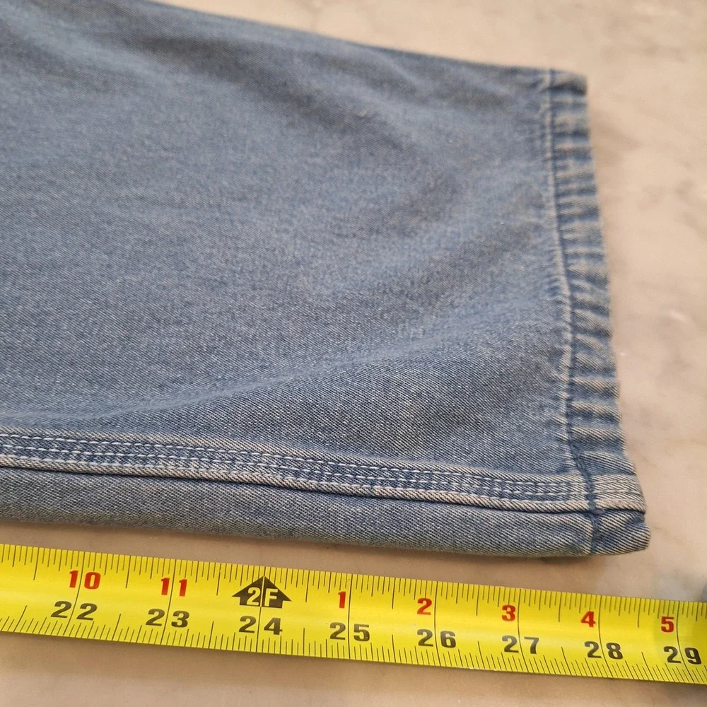 Vtg 90s Liberty Denim Overalls 36x30 Lt Wash Bib Workwear Utility Carpenter AsIs - Picture 6 of 13